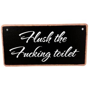 Funny Bathroom Toilet Hanging Wall Deco Sign